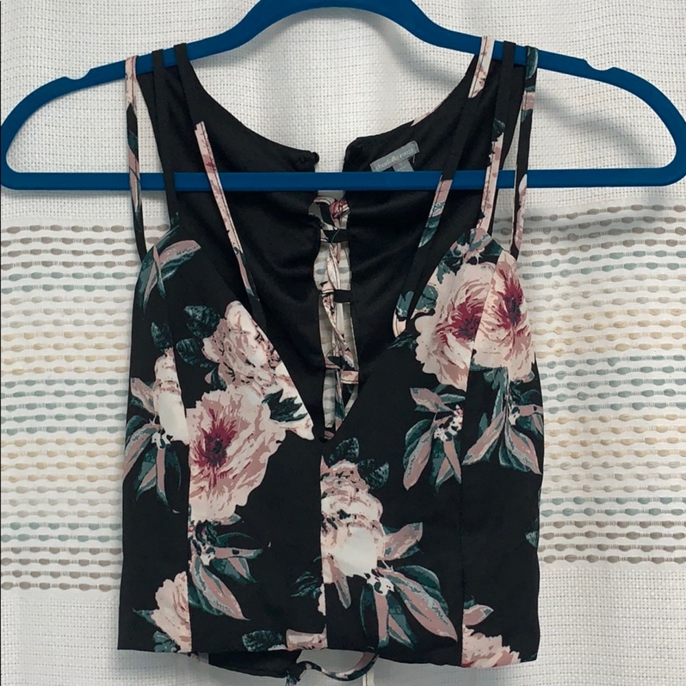 NWOT Dressy Floral Crop Top